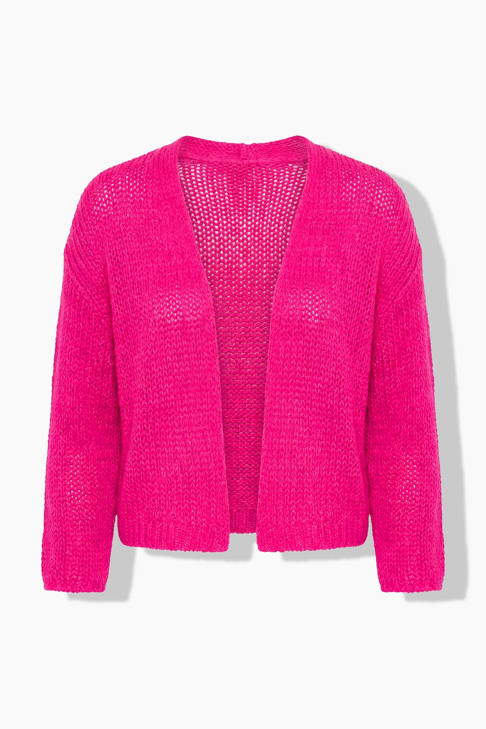 Stora storlekar Hålstickad jacka i oversized, Dam, rosa, storlek: 46/48, Syntetfibrer, Angel of Style