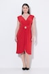Kleid, drapiert, A-Linie, V-Ausschnitt, ärmellos