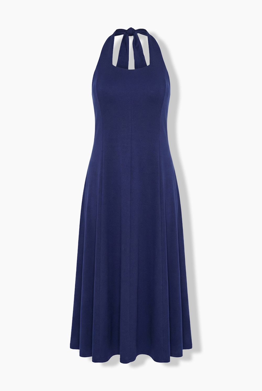 Stora storlekar Punto-klänning med halterneck, Dam, blå, storlek: 54, Polyester/Viskos, Ulla Popken