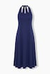Punto-Kleid, Neckholder, Carré-Ausschnitt, ärmellos