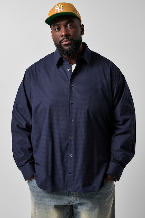 Karohemd, Langarm, oversized, Kentkragen, bis 8 XL