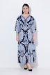 Maxi abito con cotton touch, scollo a V e maniche in stile dolman