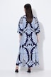 Maxi abito con cotton touch, scollo a V e maniche in stile dolman