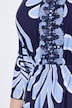 Maxi abito con cotton touch, scollo a V e maniche in stile dolman
