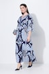 Maxi abito con cotton touch, scollo a V e maniche in stile dolman