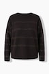 Pullover, Glitzer-Ajourstreifen, Rundhals, Langarm