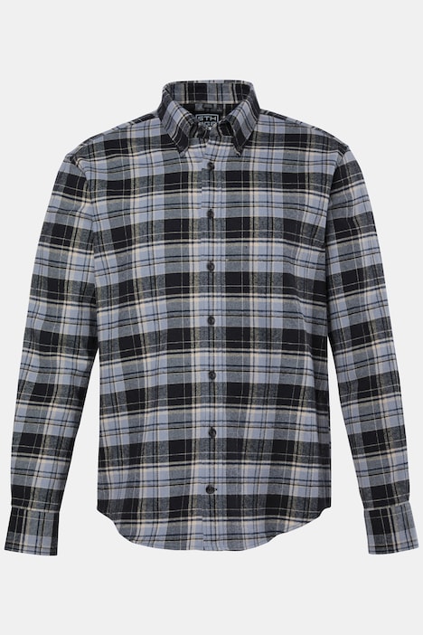 Karo-Flanellhemd, Langarm, Modern Fit, Buttondown-Kragen, bis 8 XL