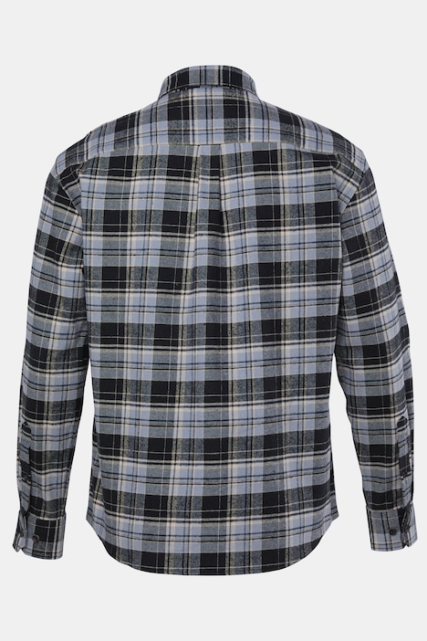 Karo-Flanellhemd, Langarm, Modern Fit, Buttondown-Kragen, bis 8 XL