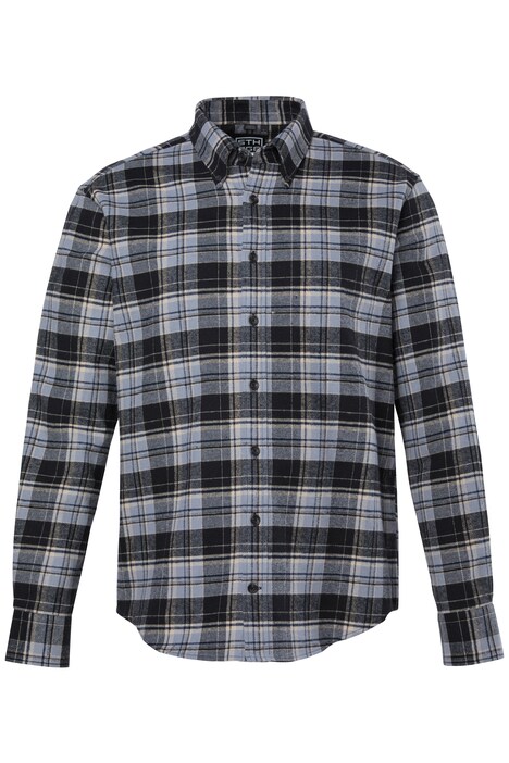 Karo-Flanellhemd, Langarm, Modern Fit, Buttondown-Kragen, bis 8 XL
