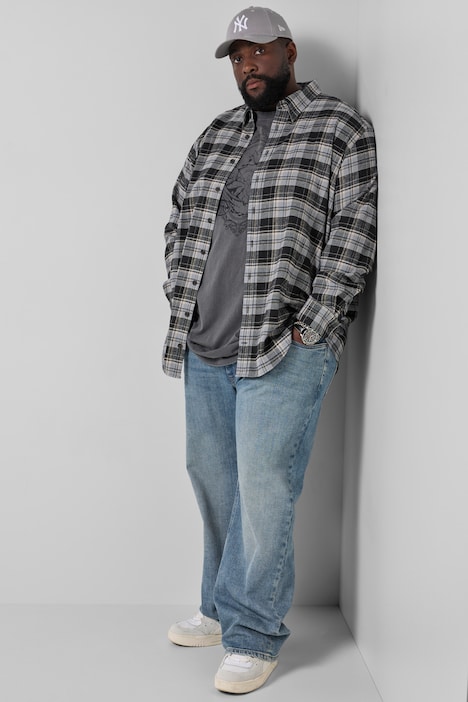 Karo-Flanellhemd, Langarm, Modern Fit, Buttondown-Kragen, bis 8 XL