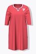 Lot de 2 chemises de nuit / grands T-shirts, carreaux / faon, décolleté rond / col tunisien