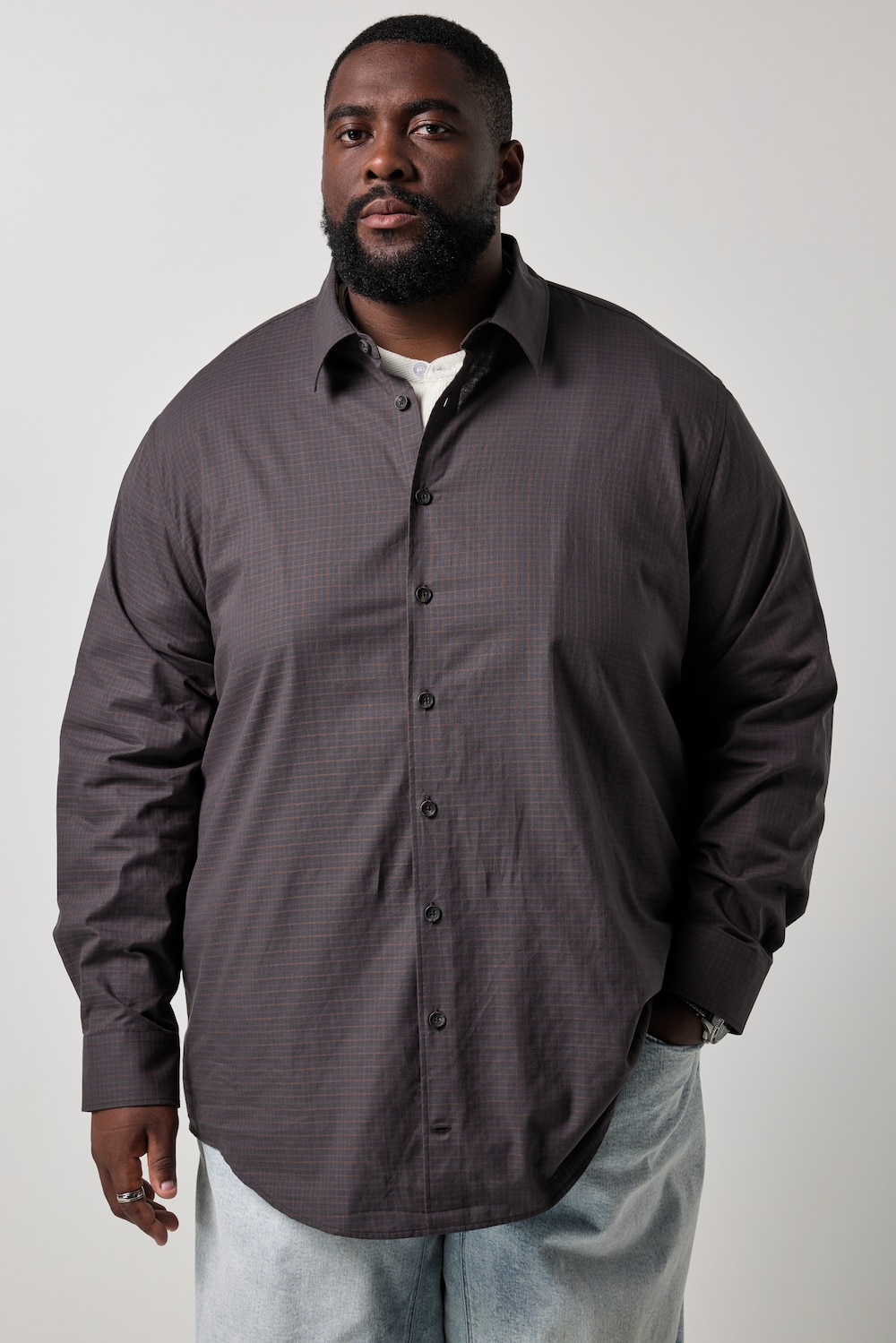 Karohemd, Langarm, Modern Fit, Kentkragen, bis Gr.8 XL