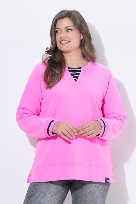 Sweatshirt, V-Ausschnitt, Langarm