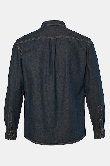 Jeanshemd, Langarm, Dirty Denim, Modern Fit, Kentkragen, bis 8 XL