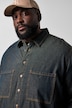 Jeanshemd, Langarm, Dirty Denim, Modern Fit, Kentkragen, bis 8 XL