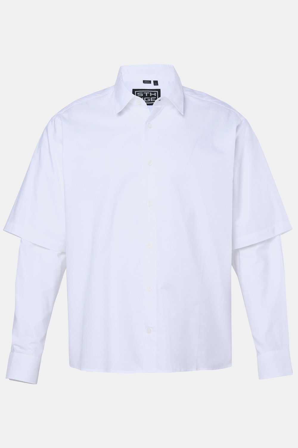 STHUGE Hemd, oversized, Langarm im 2-in-1-Look, bis 8 XL