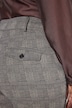 Hose, kariert, weites Bein, Stretchkomfort, High Waist
