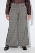 Hose, kariert, weites Bein, Stretchkomfort, High Waist