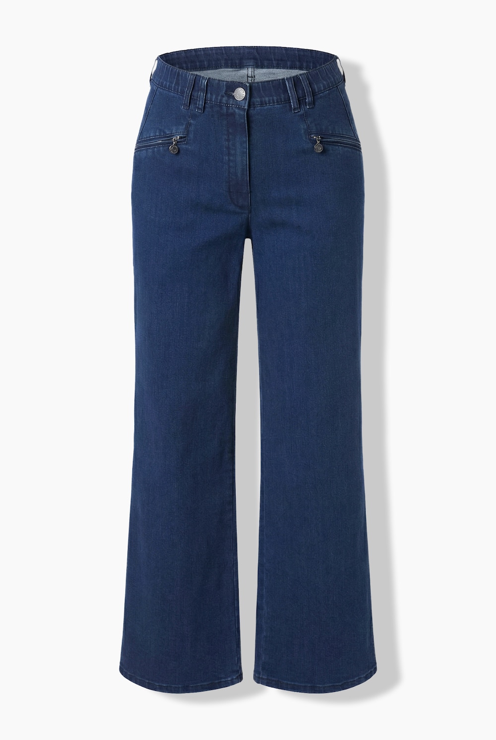 Jeans Mony, weites Bein, Reissverschlusstaschen