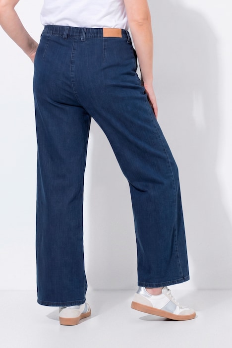 Jeans Mony, weites Bein, Reißverschlusstaschen