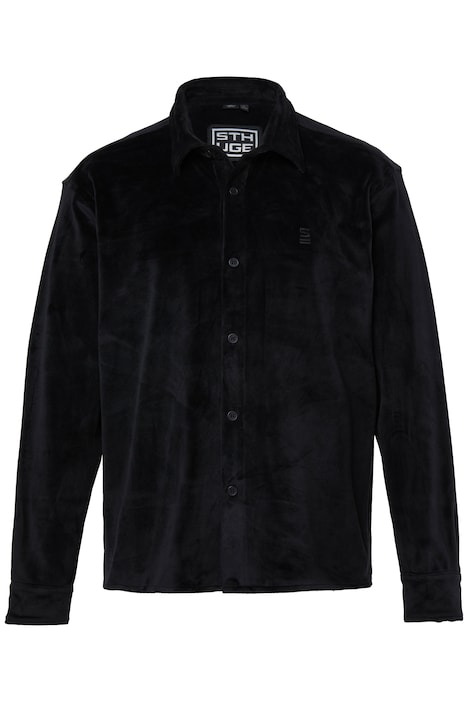 Velurová košile STHUGE, dlouhé rukávy, oversized, až 8XL