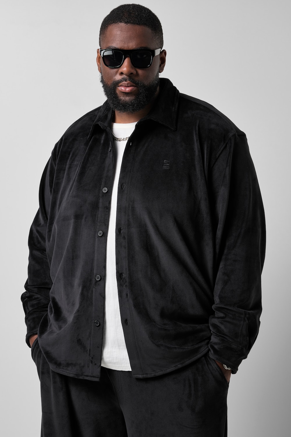 STHUGE Nicki-Hemd, Langarm, oversized, bis 8 XL
