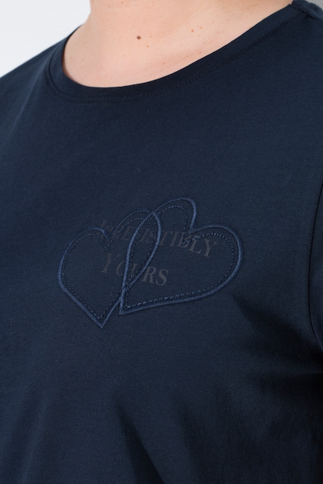 T-shirt, applicatie, klassiek, ronde hals, korte mouw