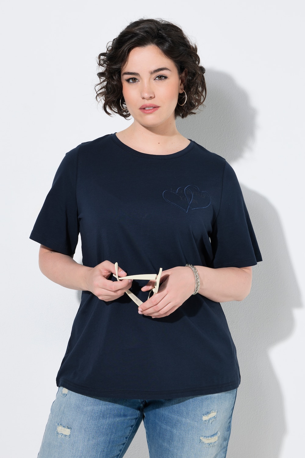 T-Shirt, Applikation, Classic, Rundhals, Halbarm