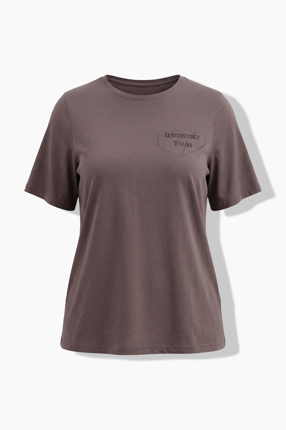 Stora storlekar T-shirt med dekorativt motiv, Dam, grå, storlek: 46/48, Bomull, Ulla Popken