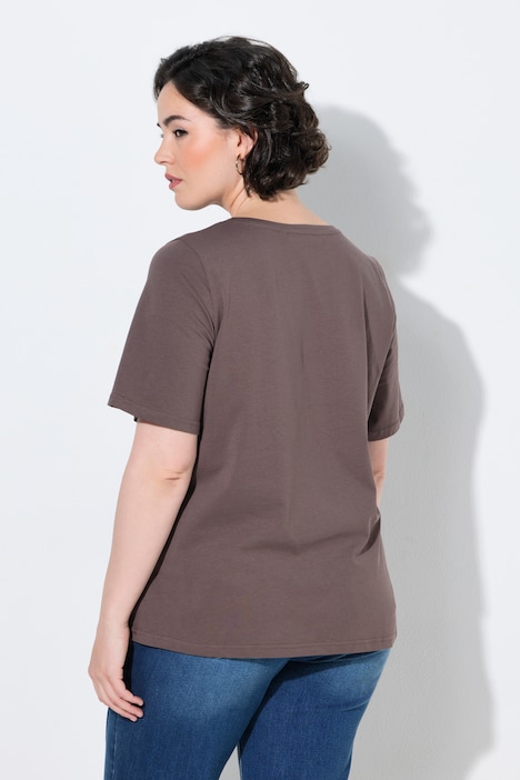 T-shirt, applicatie, klassiek, ronde hals, korte mouw