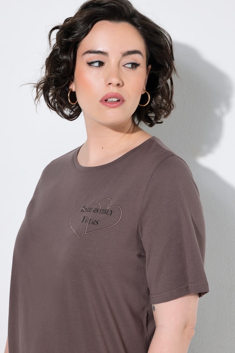 T-shirt, applicatie, klassiek, ronde hals, korte mouw