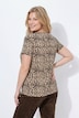 T-Shirt, Leomuster, Hirsch, Classic, Rundhals, Halbarm