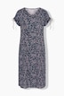 Polka Dot Gathered Shoulders Dress