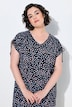 Polka Dot Gathered Shoulders Dress