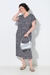 Polka Dot Gathered Shoulders Dress
