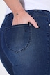 Capri-jeans, stretchdenim, zoomsplitten