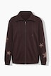 Sweatjacke, Sterne, Troyerkragen, Langarm, elastischer Saum