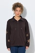 Sweatjacke, Sterne, Troyerkragen, Langarm, elastischer Saum