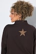 Sweatjacke, Sterne, Troyerkragen, Langarm, elastischer Saum