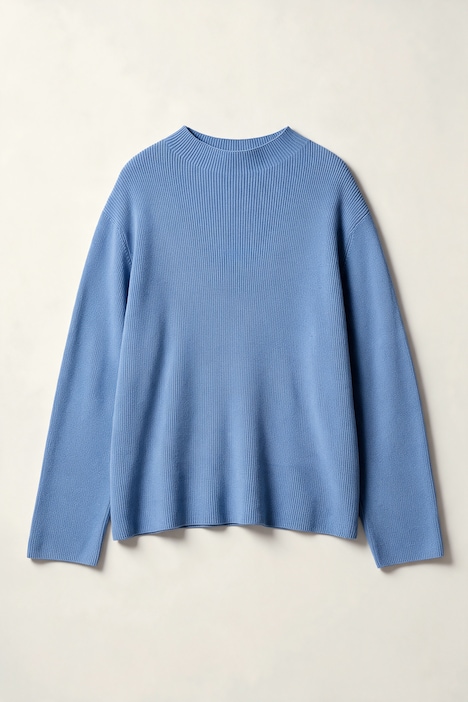 Pullover, Relaxed Fit, Stehkragen, Biobaumwolle