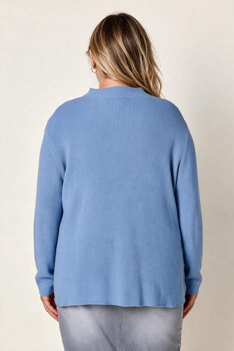 Pullover, Relaxed Fit, Stehkragen, Biobaumwolle