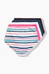 Maxislips, 5er-Pack, Ringel/einfarbig