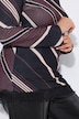 Shirt, Streifen, A-Linie, Spitze, Stehkragen, Langarm