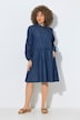 Jeanskleid, A-Linie, Hemdkragen, Brusttaschen