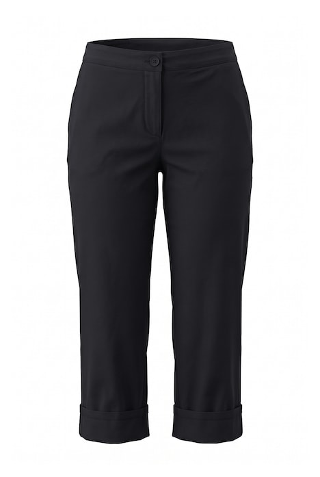 Kalhoty Culotte, široký, rovný střih, pružný pas