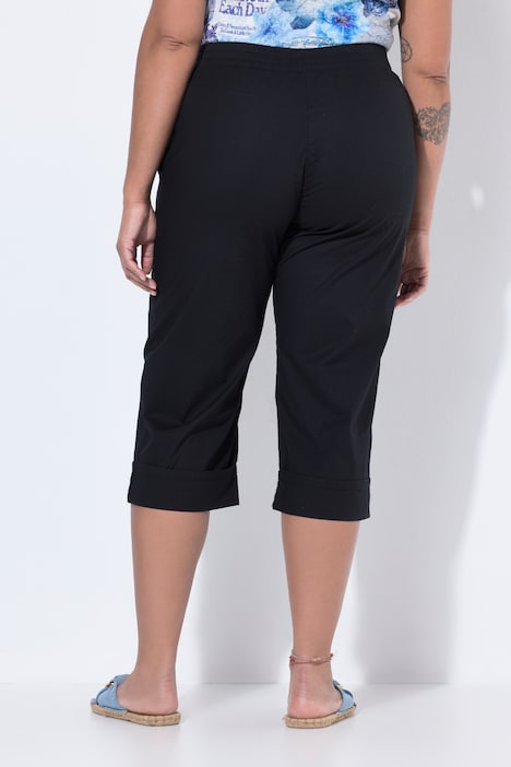 Culotte, weites, gerades Bein, Elastikbund