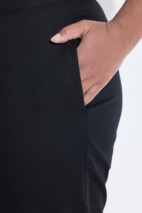 Culotte, weites, gerades Bein, Elastikbund
