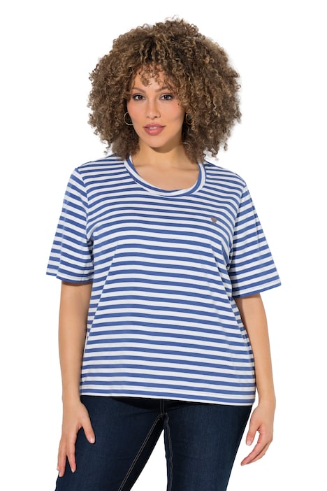 T-Shirt, Ringel, Oversized, Rundhals, Halbarm