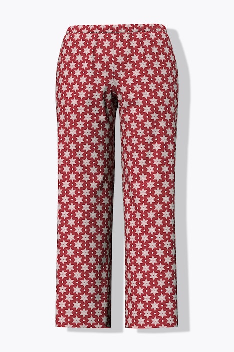 Pyjama, Schneeflocken, V-Ausschnitt, Langarm