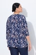 Slinky-Shirt, abstraktes Design, Herzausschnitt, 3/4-Arm